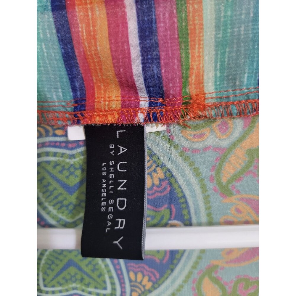LAUNDRY by Shelli Segal One Size Swim Coverup Open Sheer Kimono Boho Festival - Picture 5 of 8